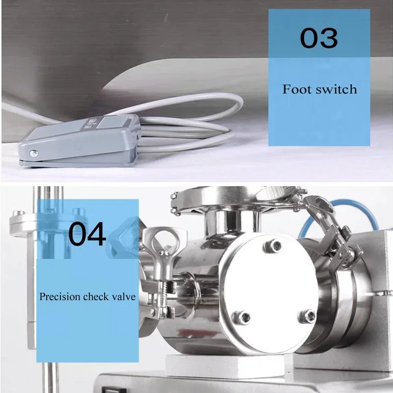 Semi Automatic Chili Sauce Filling Machine With Mixing Hopper, Stainless Steel Commercial Liquid Packaging Machine
