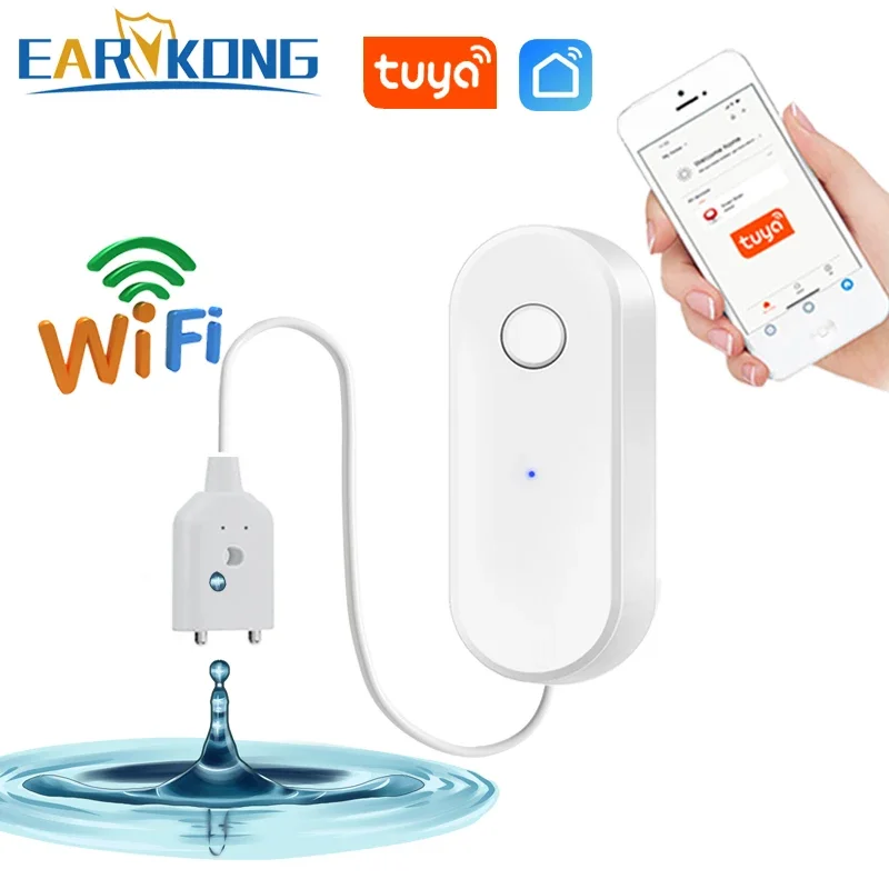 

Tuya WiFi Smart Water Leak Sensor Liquid Leakage Alarm Overflow Level Detector Flood Protection SmartLife APP