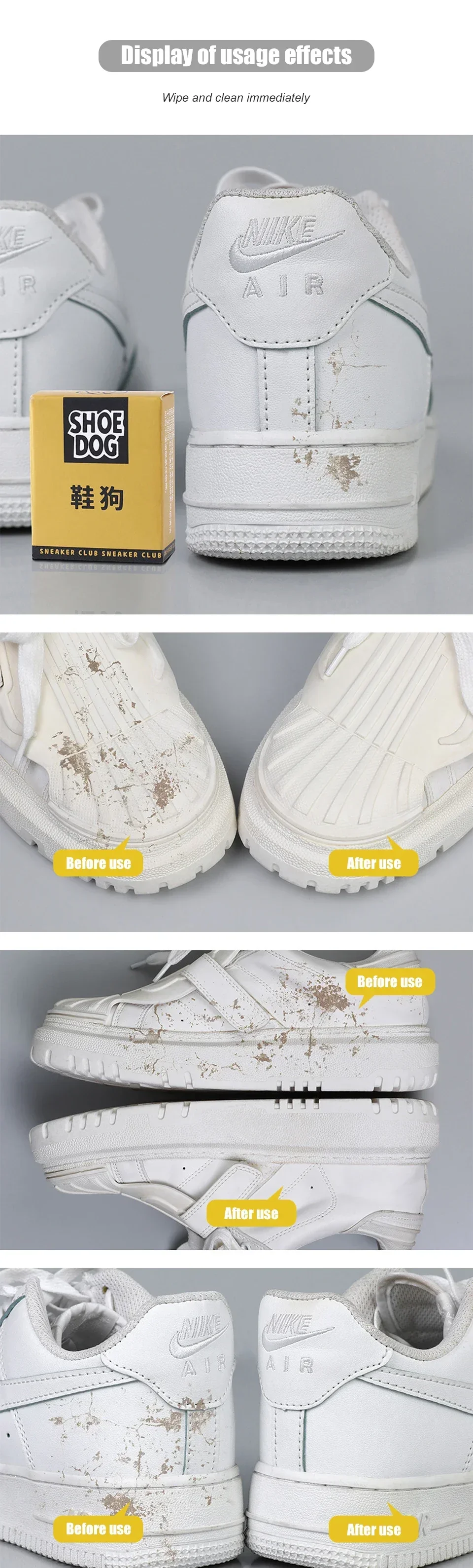Tragbarer Schuhwischer, Schuhputzmittel, wasserfeste Reinigung, Wildleder-Sneaker, Gummi-Entschmutzung, Schuhreiniger – Detail 5