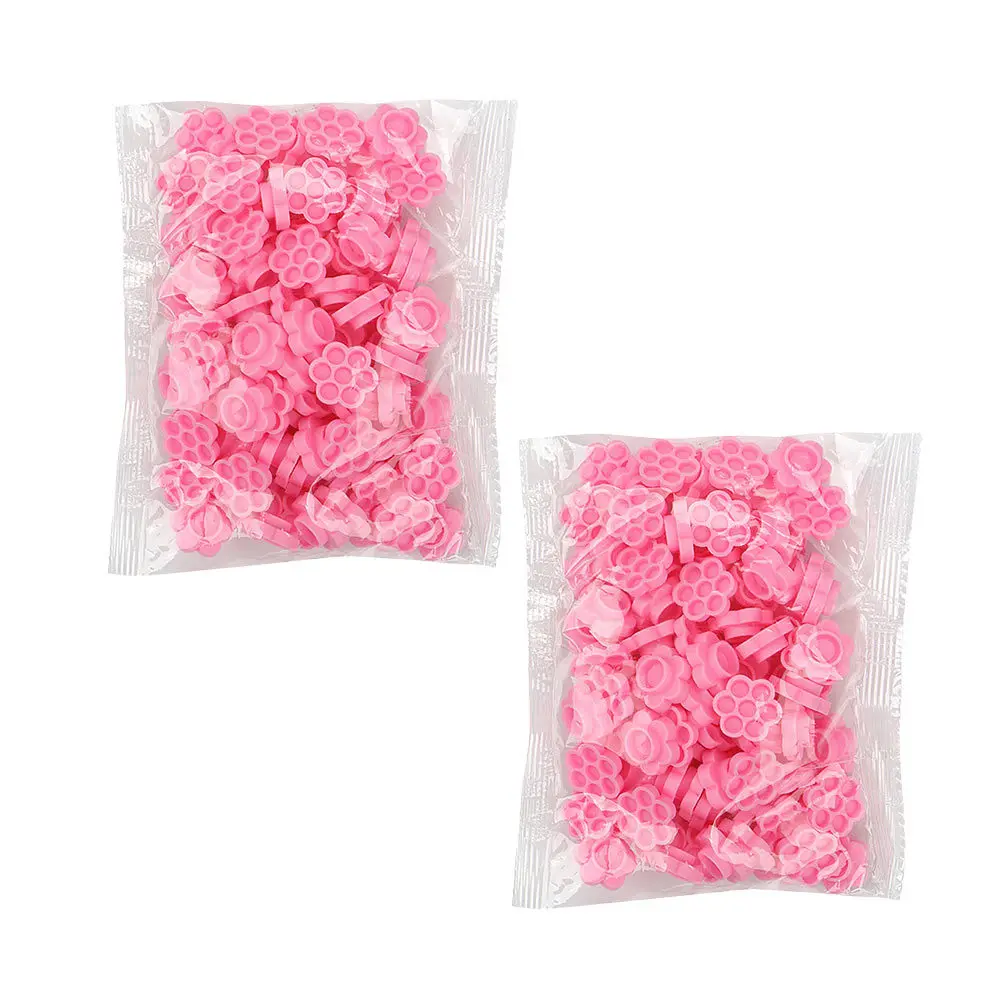 

200Pcs Eyelash Extension Supply Plastic Grafting Cup Stable Non-Rotting False Lash Holder Easy to Store Ideal for Novice and