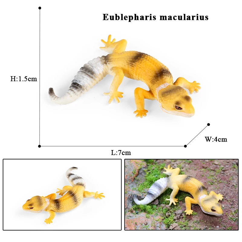 Oenux New Simulation Wild Reptile Animals Action Figures Lizard Model Figurines Kids Education Congnitive Scene Decoration Toy