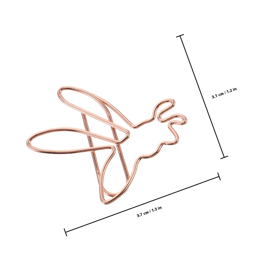 24 szt. spinaczy biurowych w kształcie pszczół, kreatywne małe spinacze z metalu ze stopu cynku, urocze spinacze do papieru, uchwyt biurowy, artykuły biurowe
