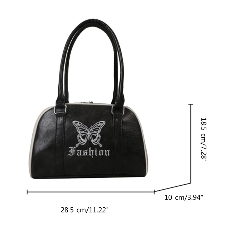 Vintage Stylish Y2K Embroidered Butterfly Handbag Underarm Bags Unique and Fashionable Shoulder Bag for Women