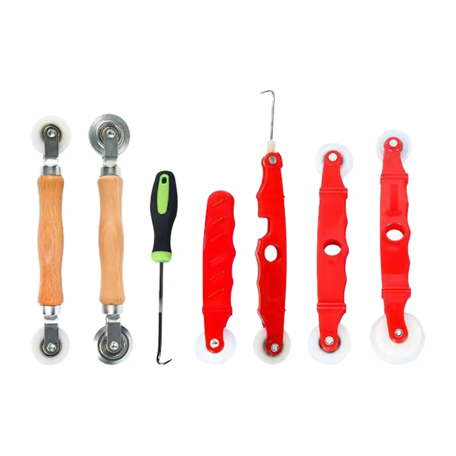 

7 in 1 Window Screen Spline Roller Kit Sturdy Concave Convex Roller with Bearing Lightweight Installing Tool Spline Remover Hook