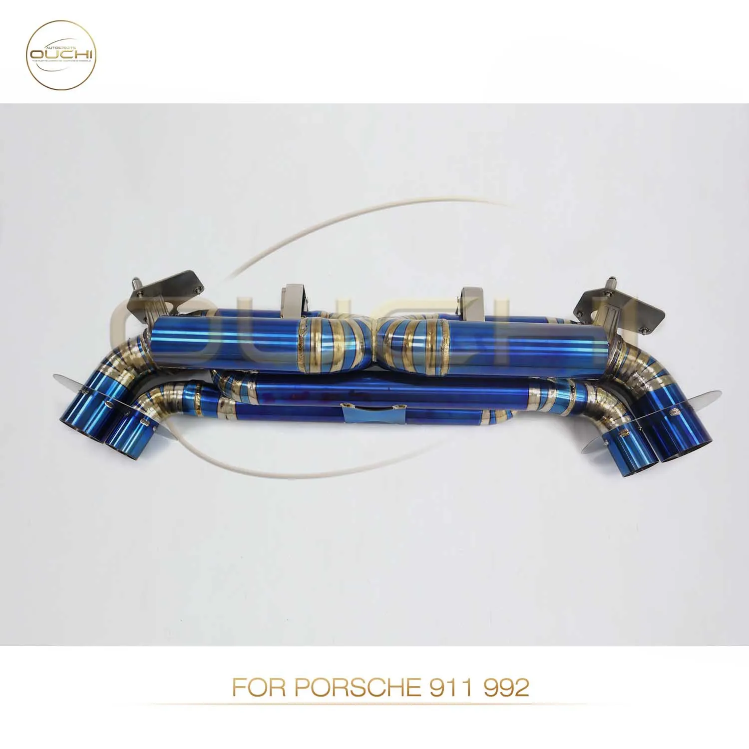 

OUCHI TC4 Titanium Catback for Porsche 911 992, High-Flow Exhaust System, Retains OEM Valves, Muffler Delete, 24hr Shipping
