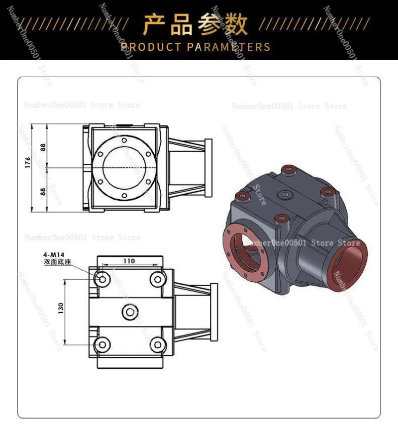 540 RPM Agricultural Bevel Gearbox Small Tractor PTO Gearbox For Rotary Mower Tiller Cultivator