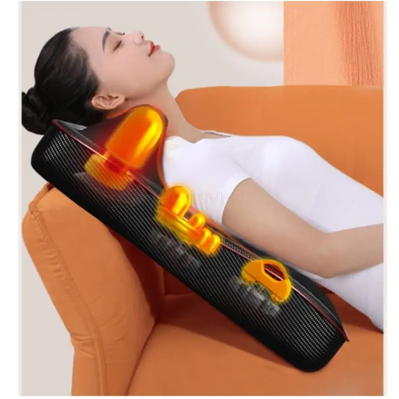 Cervical Massager Home Massage Pillow Multifunctional Massage Cushion Waist, Shoulder and Neck Hot Compress Massage Apparatus
