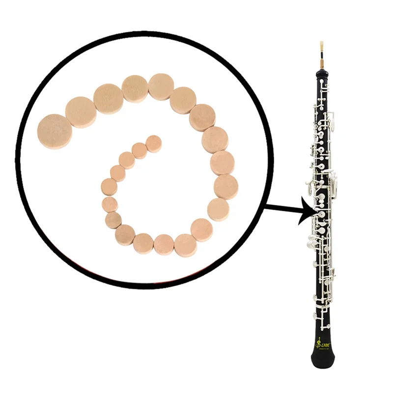 Lo-Ok Tapones para orificios de sonido para oboe 23 orificios de sonido para oboe Almohadillas para instrumentos de corcho Accesorios para instrumentos de viento de madera