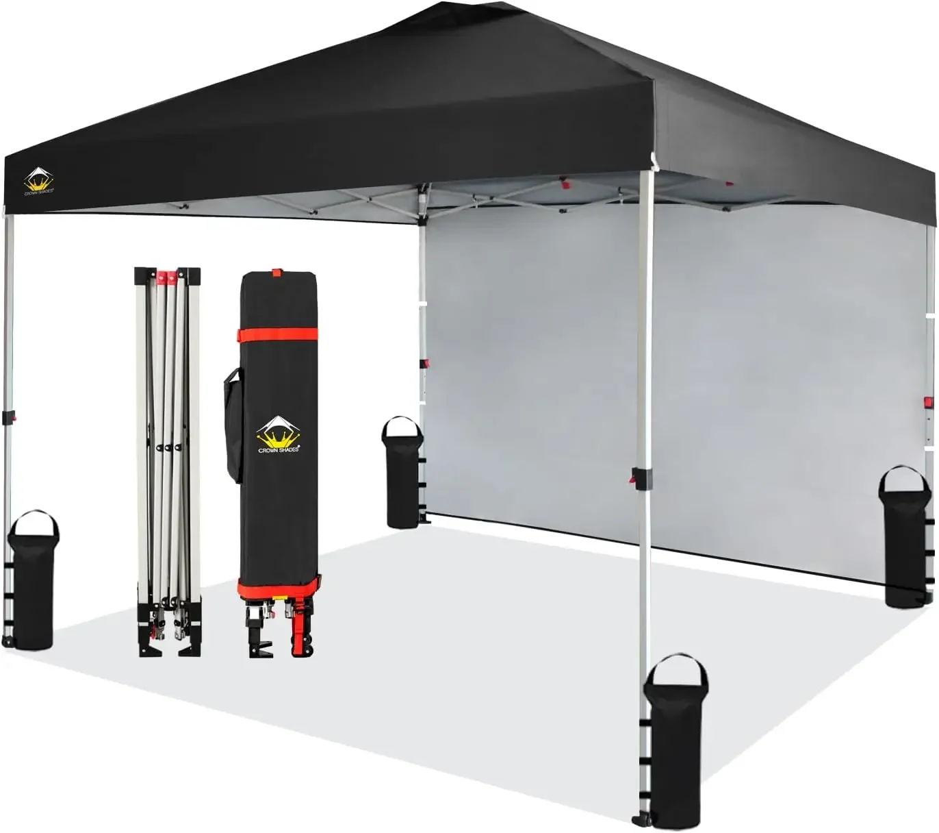 

Canopy with 1 Side Wall - Beach Tent with One Push Setup - Outdoor Sun Shade for Events, Parties, Camping - Gazebo