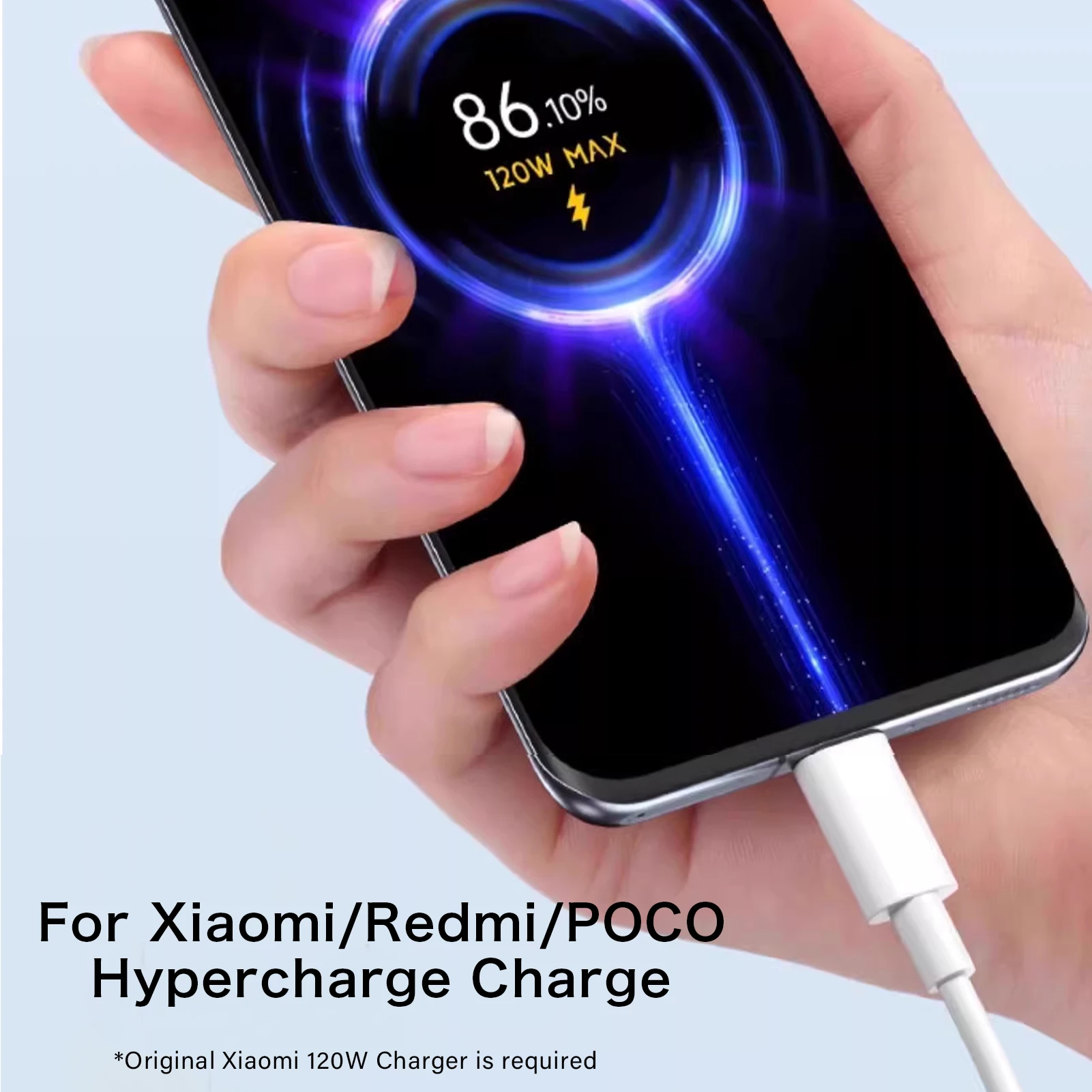 120W Charger Cable USB Type C 6A For Xiaomi 15 14 13 T Pro Mix Flip Fold3 Redmi 15 C A3x Note 14 13 T Pro Poco M8 Pro F8 C85 M7