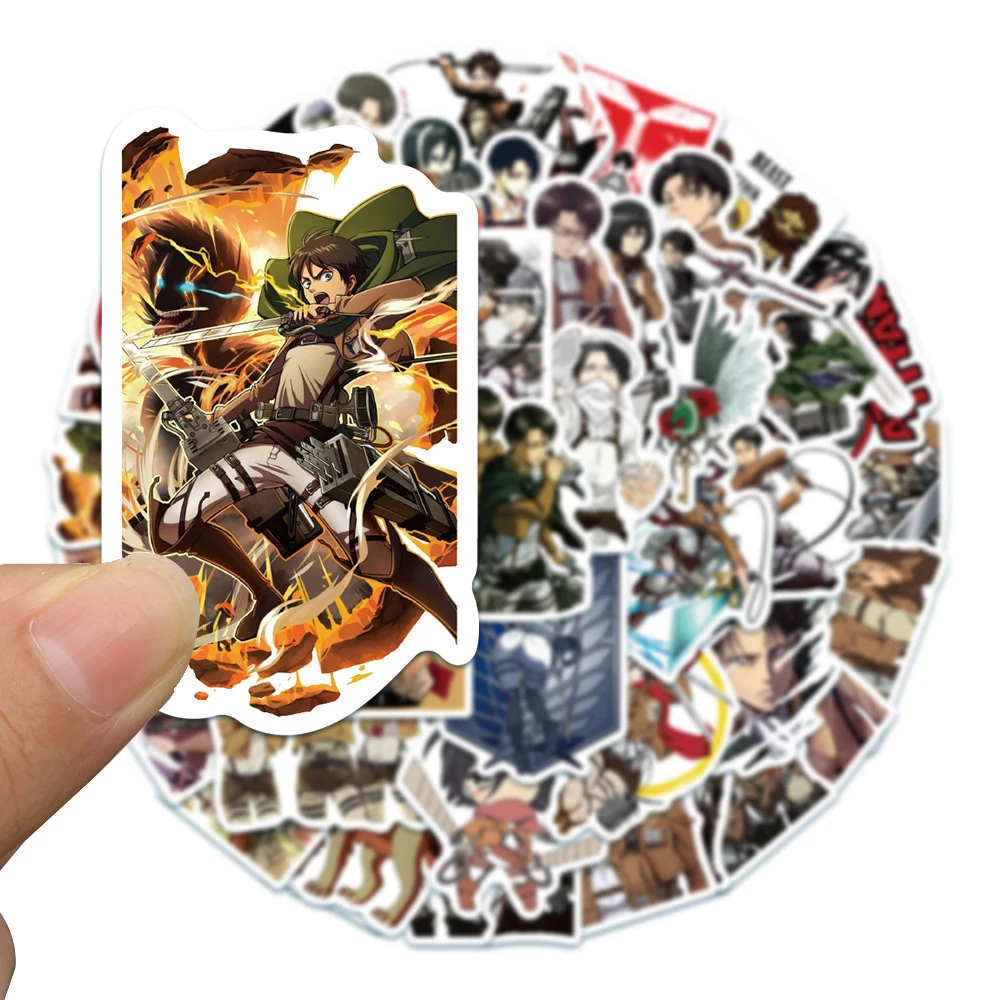 

10/30/50pcs Attack on Titan Classic Anime Stickers Cool Manga Graffiti Decal Notebook Laptop Phone Cool Cartoon Sticker Kids Toy