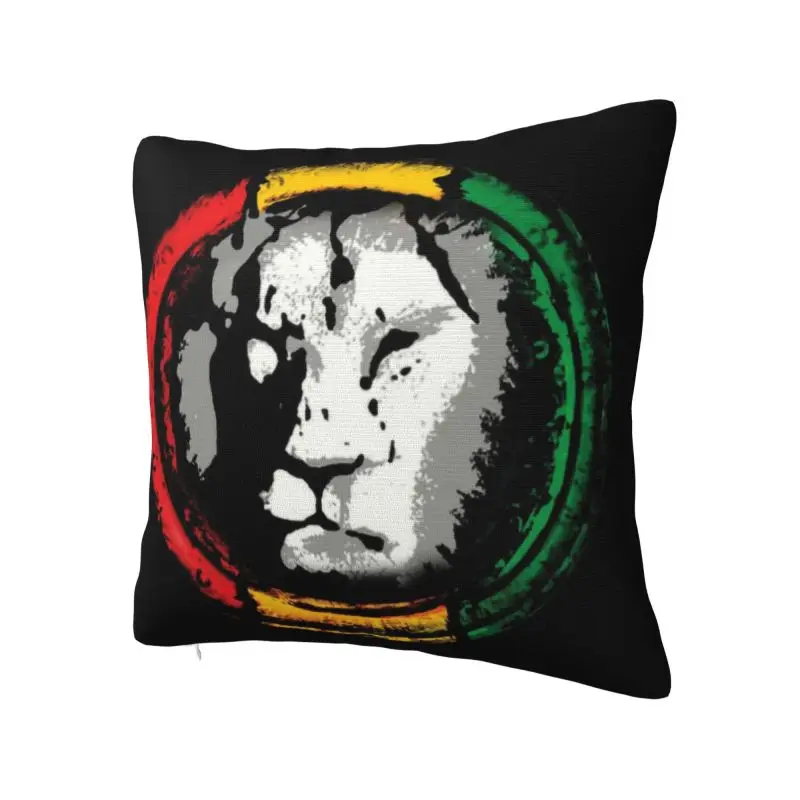 Rasta Reggae Lion Nordic Pillow Cover Decoration Jamaican Pride Cushion