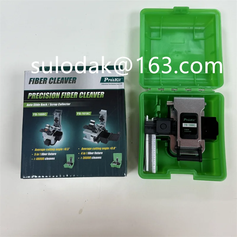 Imagem -03 - Original Novo Kit de Próteses Fb1688 Fibra Óptica Cleaver 48000 Vezes Proskit Fb1688 Faca Corte Fibra Ftth Friso Frio Ferramenta