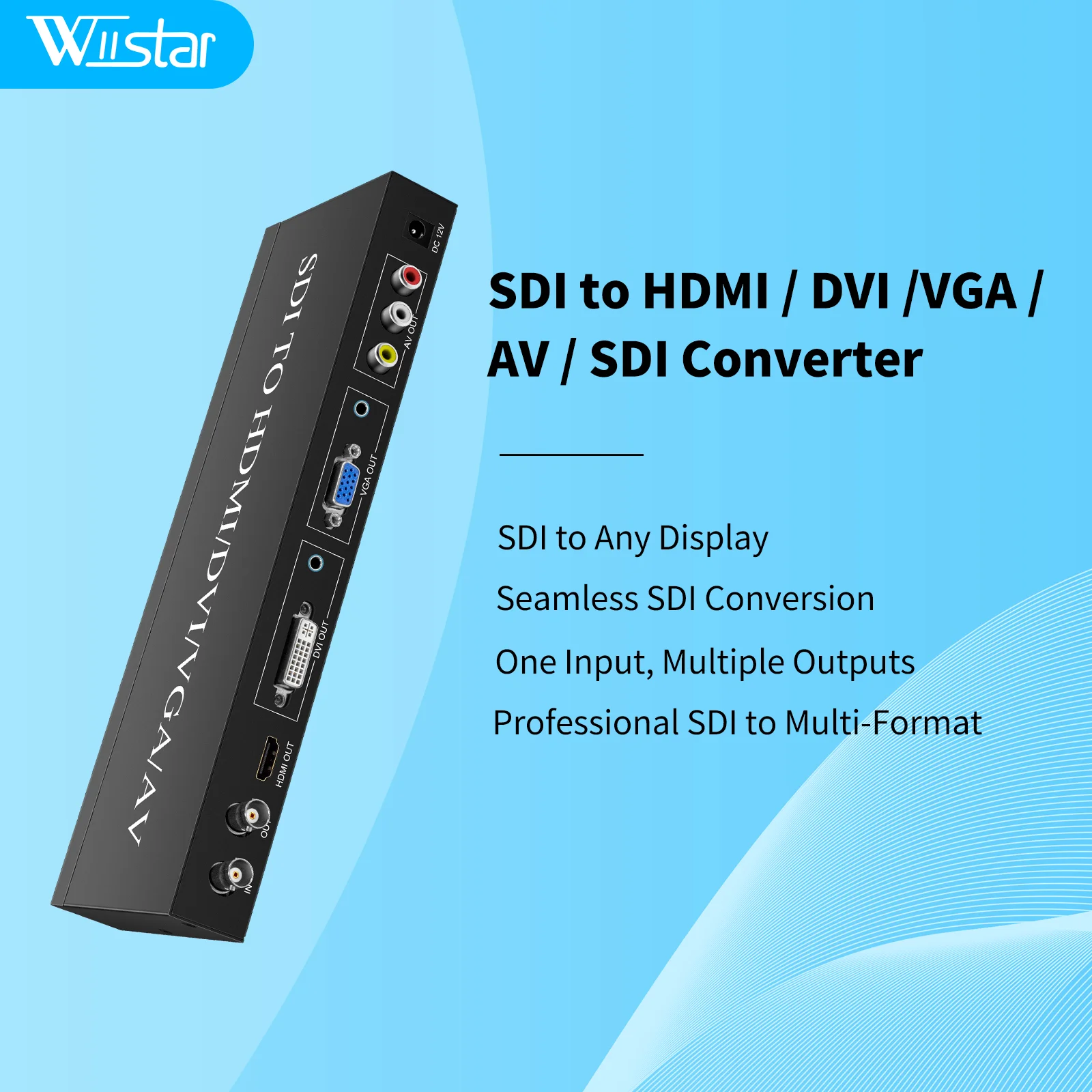 

Преобразователь SDI в HDMI/DVI/VGA с возможностью захвата 4K — вход 3G-SDI, выход с несколькими дисплеями, контурный выход, для прямой трансляции и студии