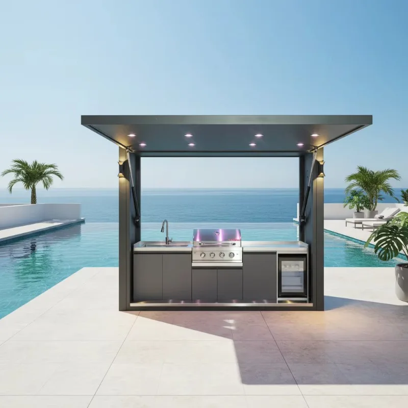 Customized Outdoor Kitchen Set with Bbq and Fridge Bbq Island Outdoor Kitchen Grill Outdoor Kitchen Designs