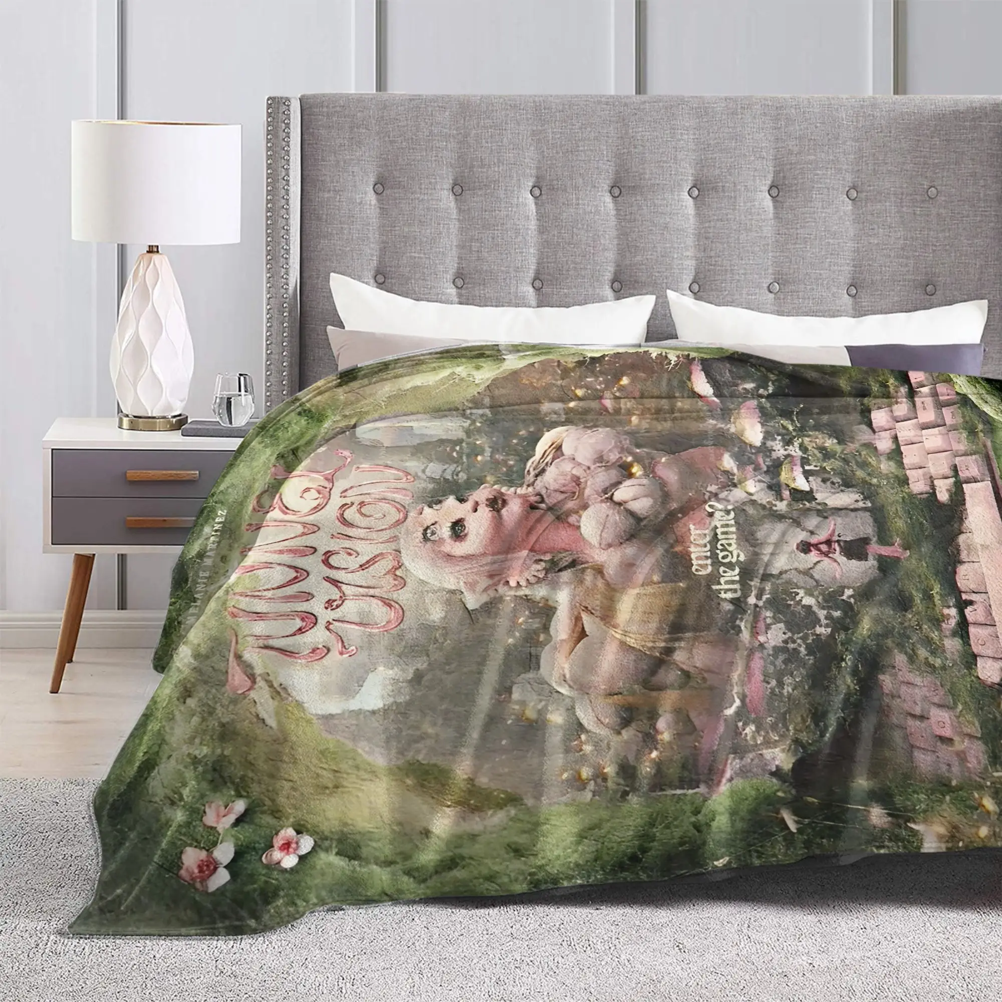 Melanies Martinezs Portals Music Blanket Fleece Summer Air Conditioning Ultra-Soft Throw Blankets for Sofa Travel Bedspreads