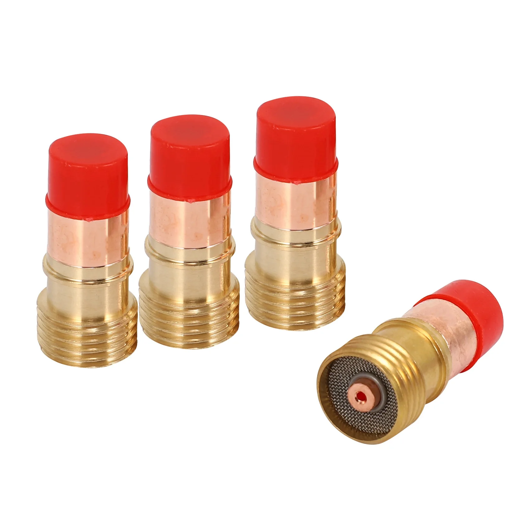 AT05-TIG Welding Torches Stubby Gas Lens Collets Alumina Nozzles Back Cap Kit For SR WP 17 18 26 Series 16Pcs