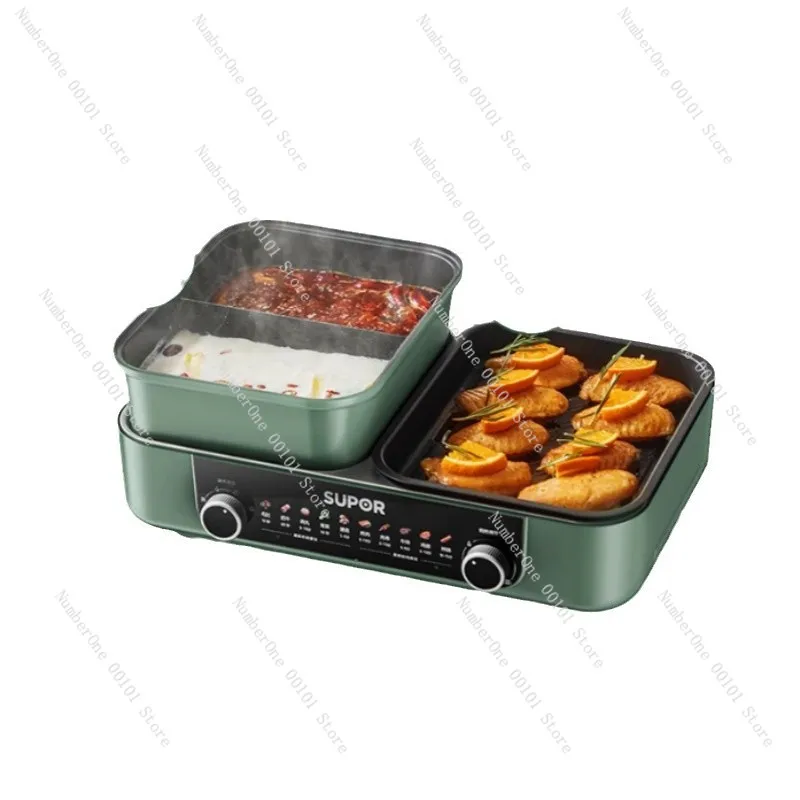 

Домашний электрический гриль и комбинированный горячий горшок | Многофункциональная домашняя плита для барбекю GJ4025S803