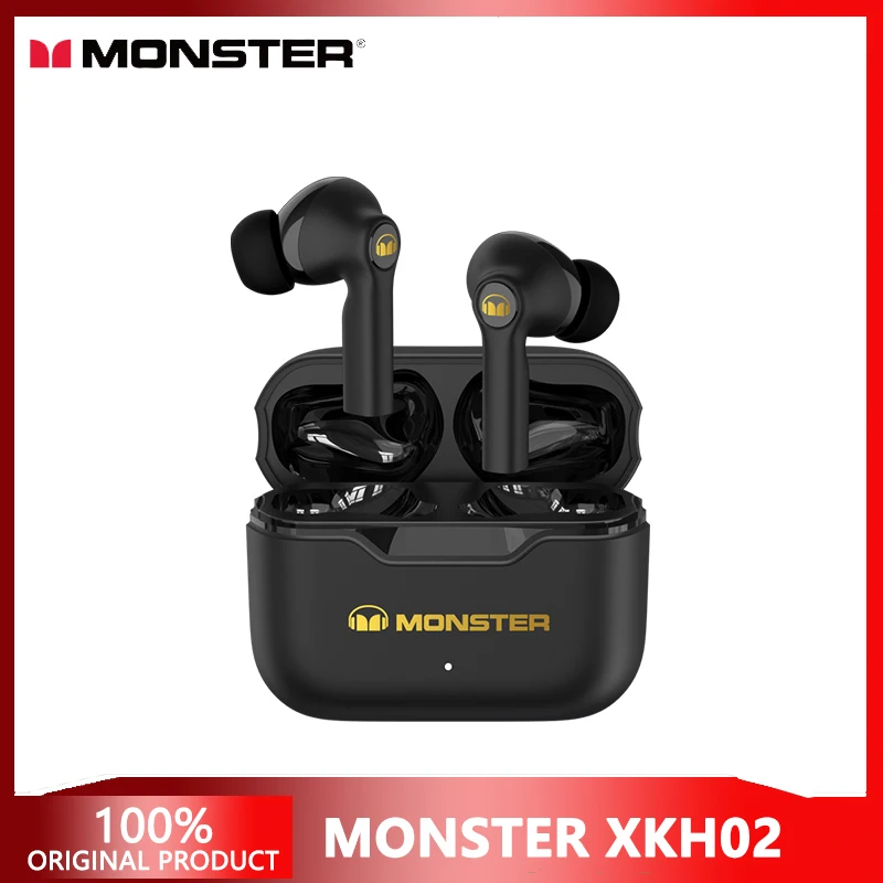 

Original Monster XKT02 TWS Earphones Wireless Bluetooth 5.1 Headset HiFi Sport Noise Reduction Headphones With Microphone