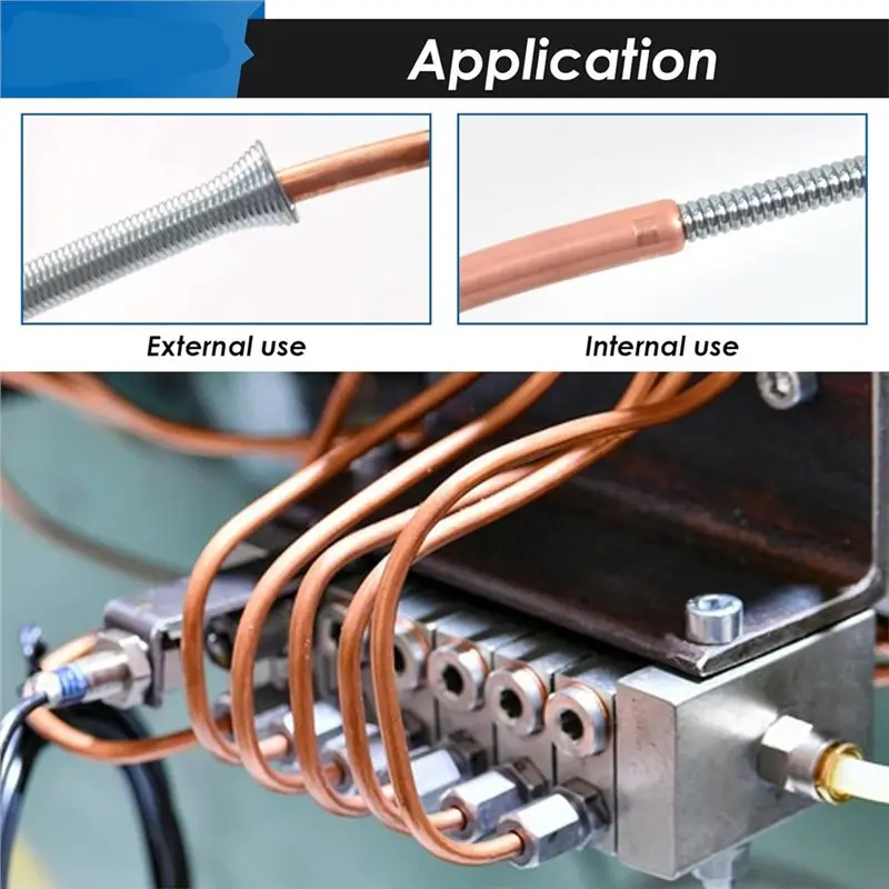 BAAJ-Spring Tubing Benders Kit 1/4, 5/16, 3/8, 1/2 And 5/8 Inch 5 In 1 Tube Bender Set For Copper, Brass, Thin Steel Tube