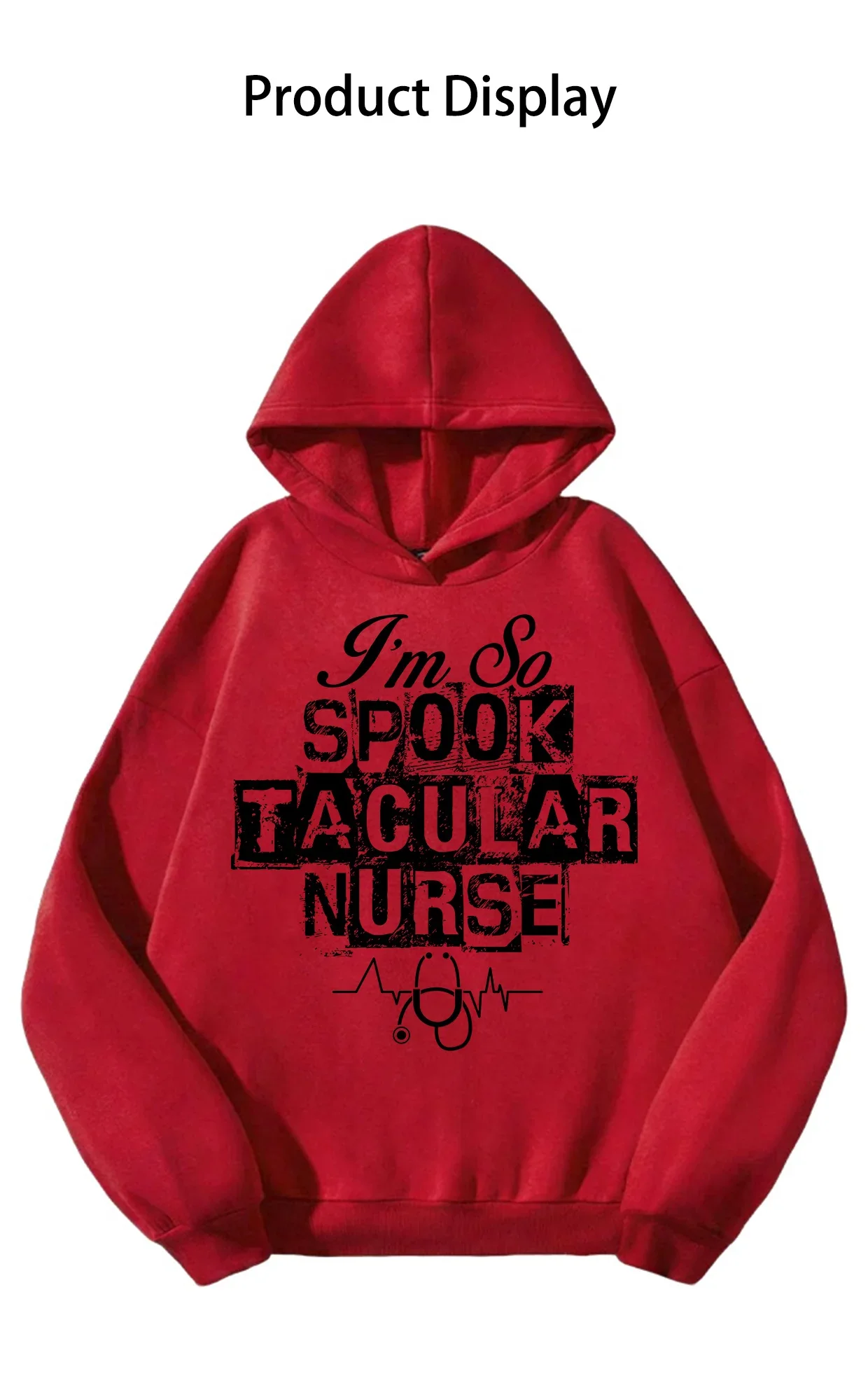 2025 Autumn/Winter heat transfer women's hooded sweatshirt, fashionable and versatile, loose and casual