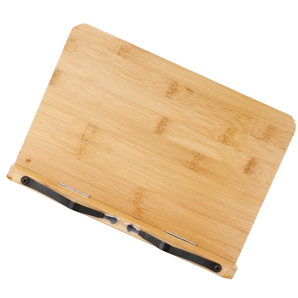 Bamboo Bamboo Book Stand 11 x 7.9 x 1.8 in Angle Adjustable Reading Holder Stable Frame Lightweight Portable Book Holder Study