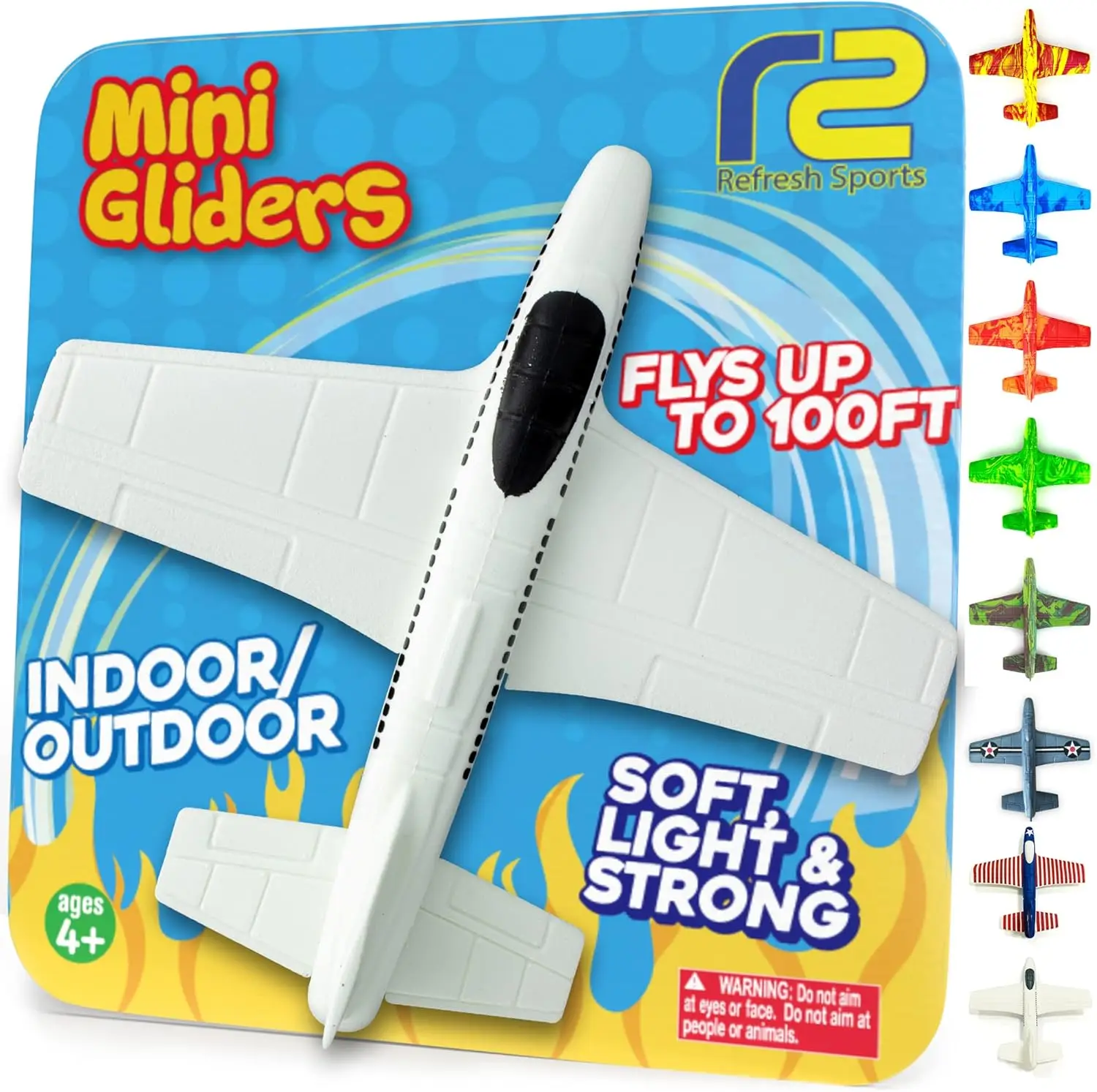 

EVA Foam Airplane Glider Toy for Kids Ages 2-4, Safe Indoor Outdoor Flying Plane for Boys and Girls