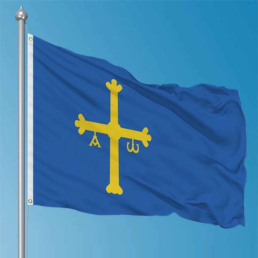 90x150cm Asturias Flag Poster Banner For Bar Beer House College Dorm Room National Regional Art Tapestry Banner Gift