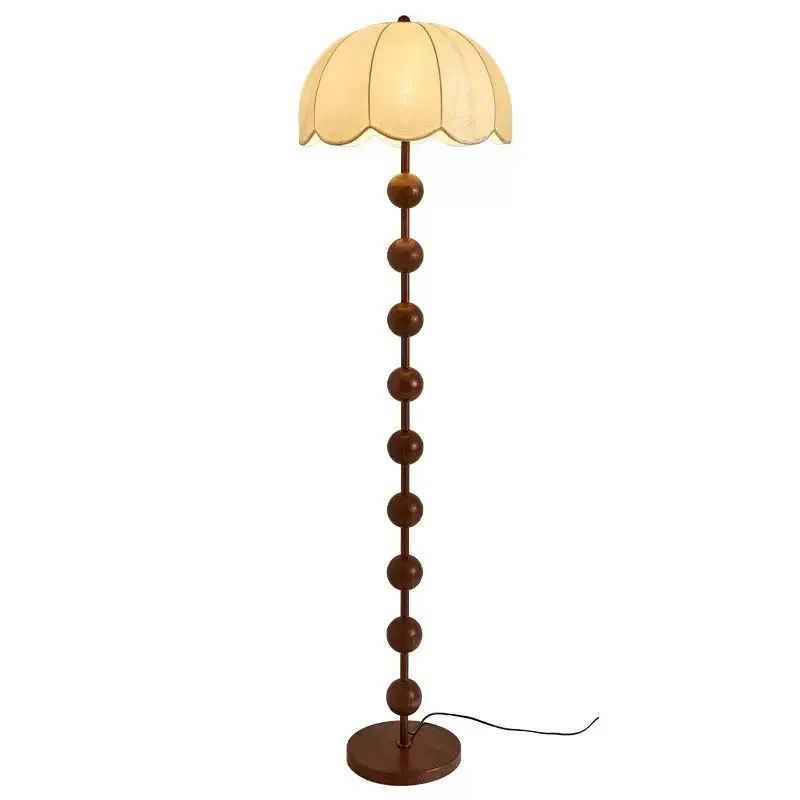 Japanese Wabi-sabi LED Floor Lamps Mushroom Hat String Standing Lights Creative Luster for Bedroom Home Decoration Chandeliers