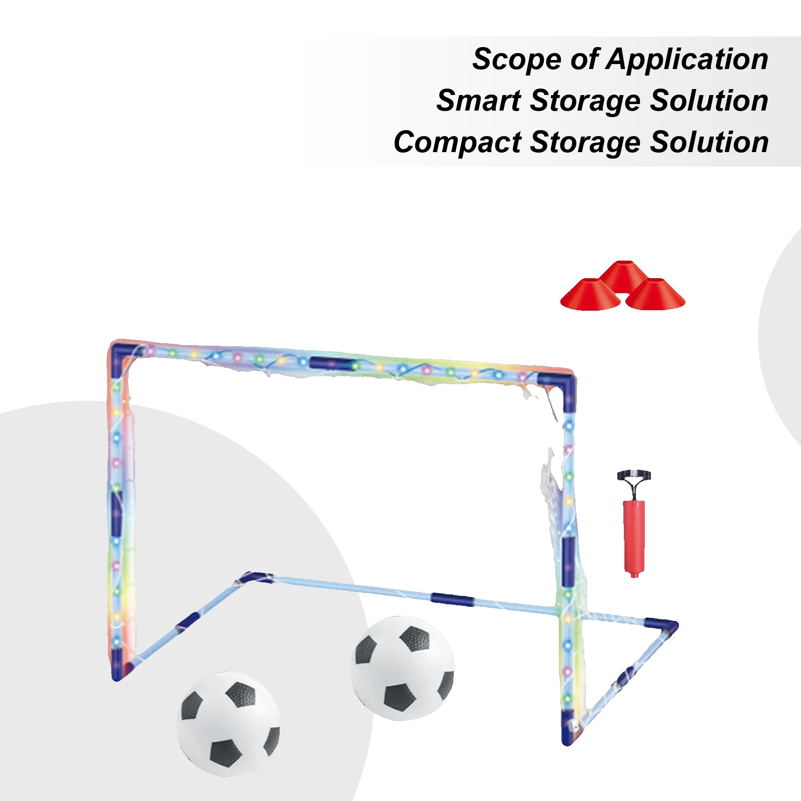 

Kid Soccer Goal Kids Pop-Up Soccer Goal Set Small Portable Sports Equipment For Street Beach Outdoor Gym Playground Indoor Field