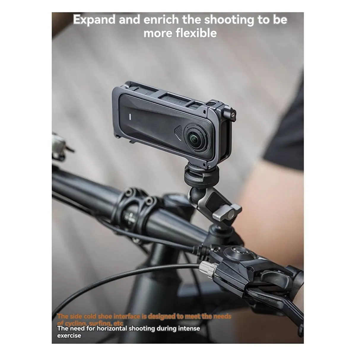 OKgood For Insta360 X4 Air Frame Aluminum Metal Cage with Extension Cold Shoe Protective Case