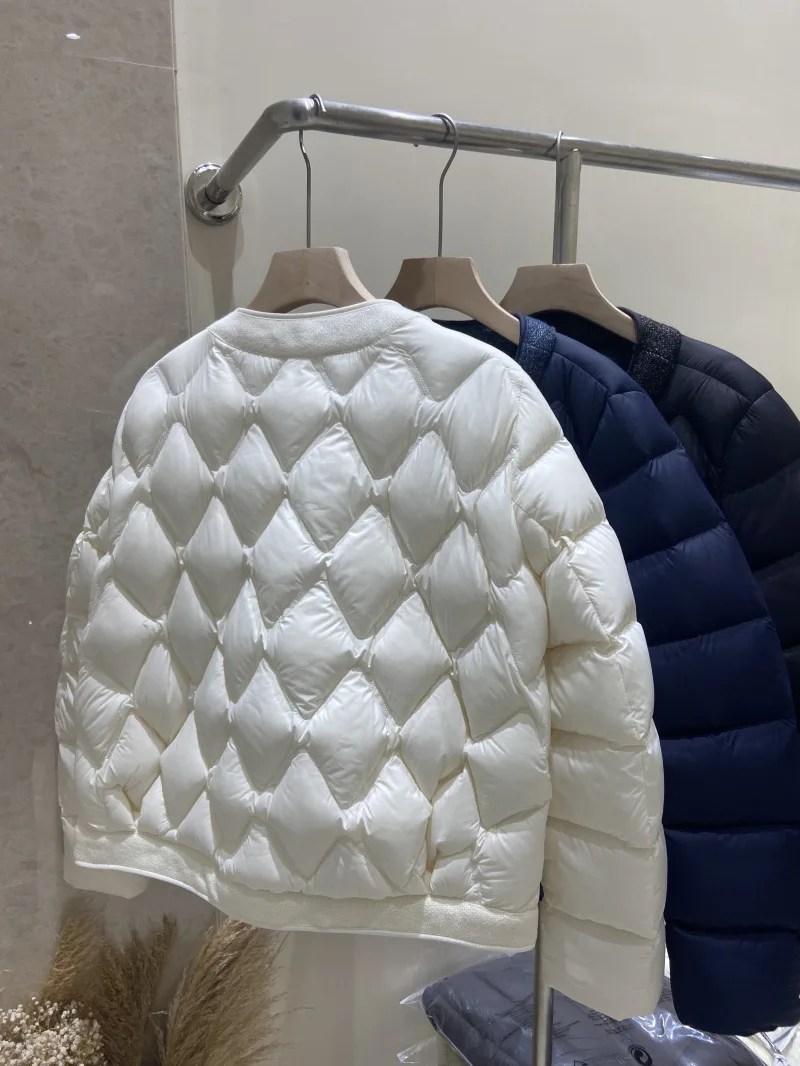 Doudoune légère à col rond pour femme, nouvelle collection automne et hiver, édition coréenne