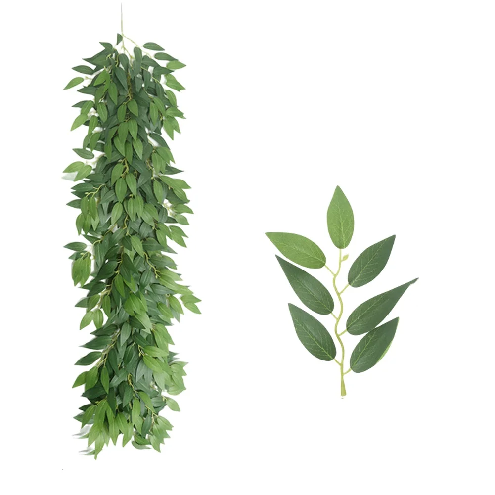 Artificial Green Elaeagnus Rattan Vine 90cm for Hanging Decor Living Room Bedroom Balcony Wedding Backdrop Setup