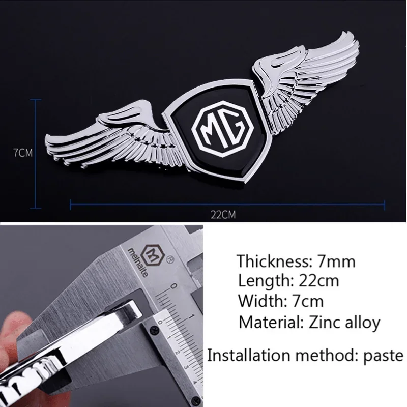 Car Front Cover Decal Auto Hood Sticker for MG Trophy Logo GS TF ZR ZS ES HS EZS MG6 MG3 MG5 MG7 Morris 3 Emblem Decoration