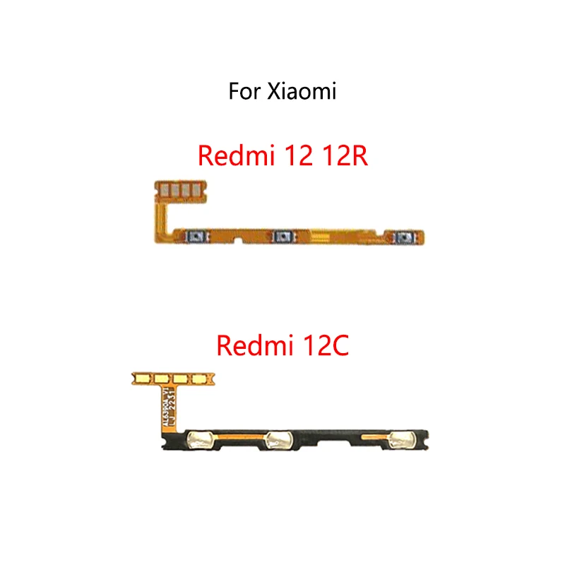 Power Button Switch Volume Mute Button On / Off Flex Cable For Xiaomi Redmi 12 12R 12C