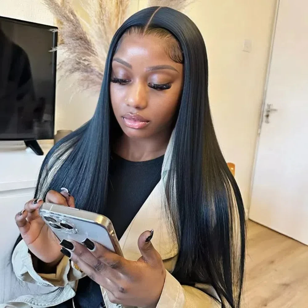 

Bone Straight 100% Human Hair Pre Plucked Pre Cut Straight Wigs Human Hair Wigs Human Hair 180% Density Wigs For Women 7X5