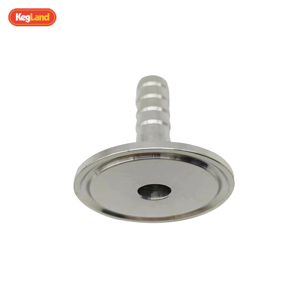 KegLand Stainless Steel Adapter 1.5 Inch Tri Clover with 13mm Barb Beer Home Brewing