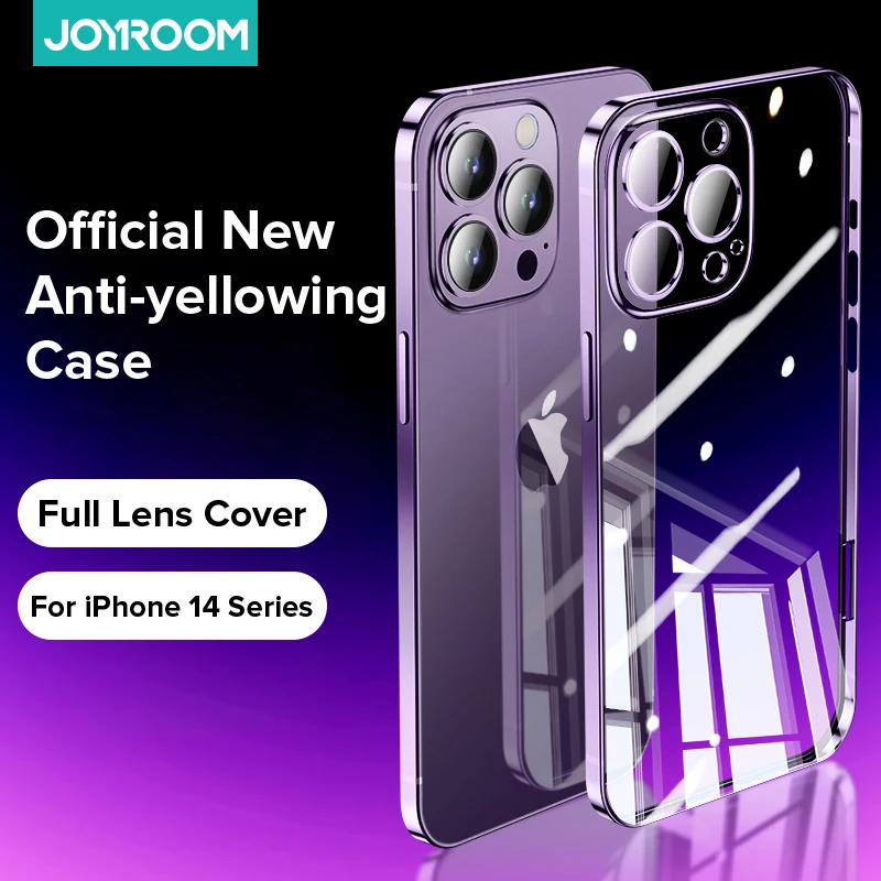 JOYROOM Case For iPhone 15 Pro Max HD Full Lens Cover Plating Edge Shockproof Case Cover For iPhone 14 13 12 Pro Max Case