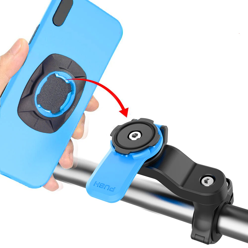 Quad Lock Motorcycle Bike Phone Holder with Shock Absorber Phone Bracket Vibration Damper Anti-shake MTB Handlebar Holder