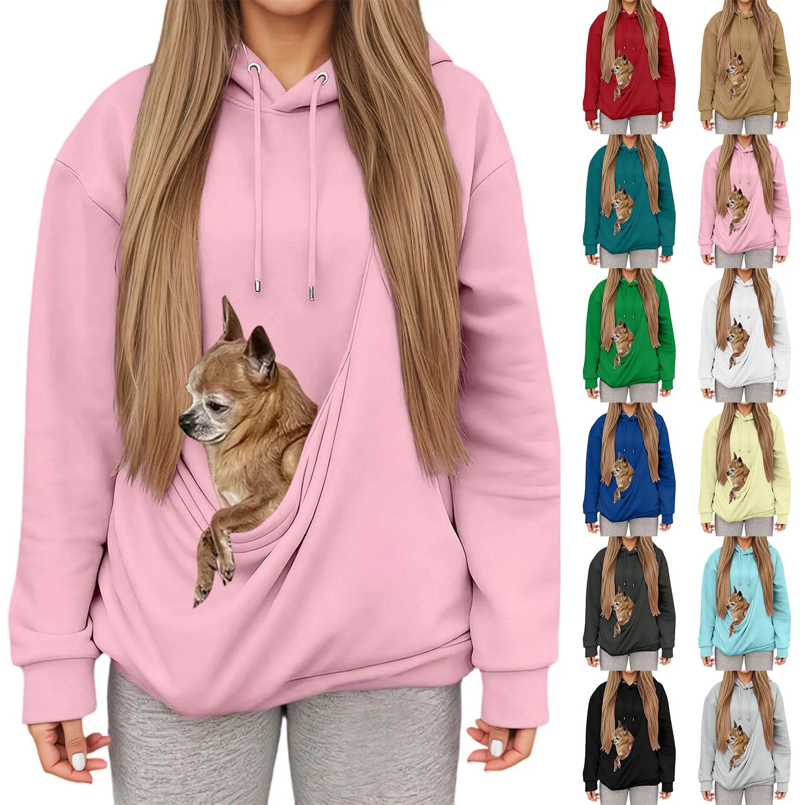 

Pet Hoodie Pocket Style Plush Cat Lovers Hoodie Loose Fitting Hooded Sweatshirt Men And Women Animal Hoodie Sweatshirt Top