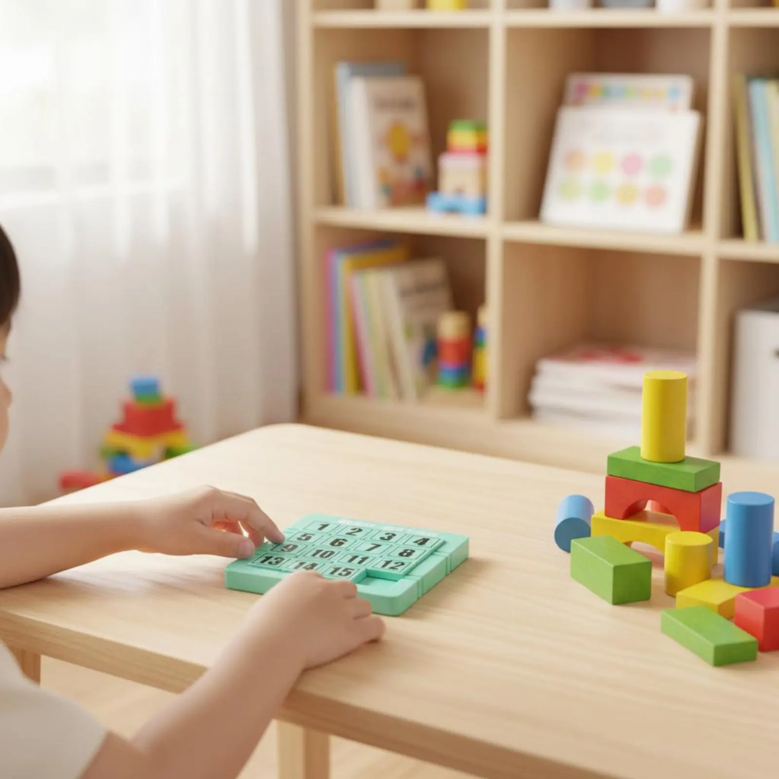 Number Sliding Brainteaser Logical Thinking 9-Square Sliding Brainteaser Learning Toy Educational Brain Teaser for Kindergarten