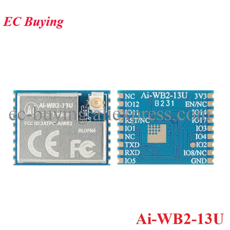 Ai-WB2-07S Ai-WB2-12F Ai-WB2-32S -M1 -M1-I -13 -13U -01F Ai-WB2-12S Ai-WB2-01M -01S BLE Wif Módulo de transmissão serial sem fio