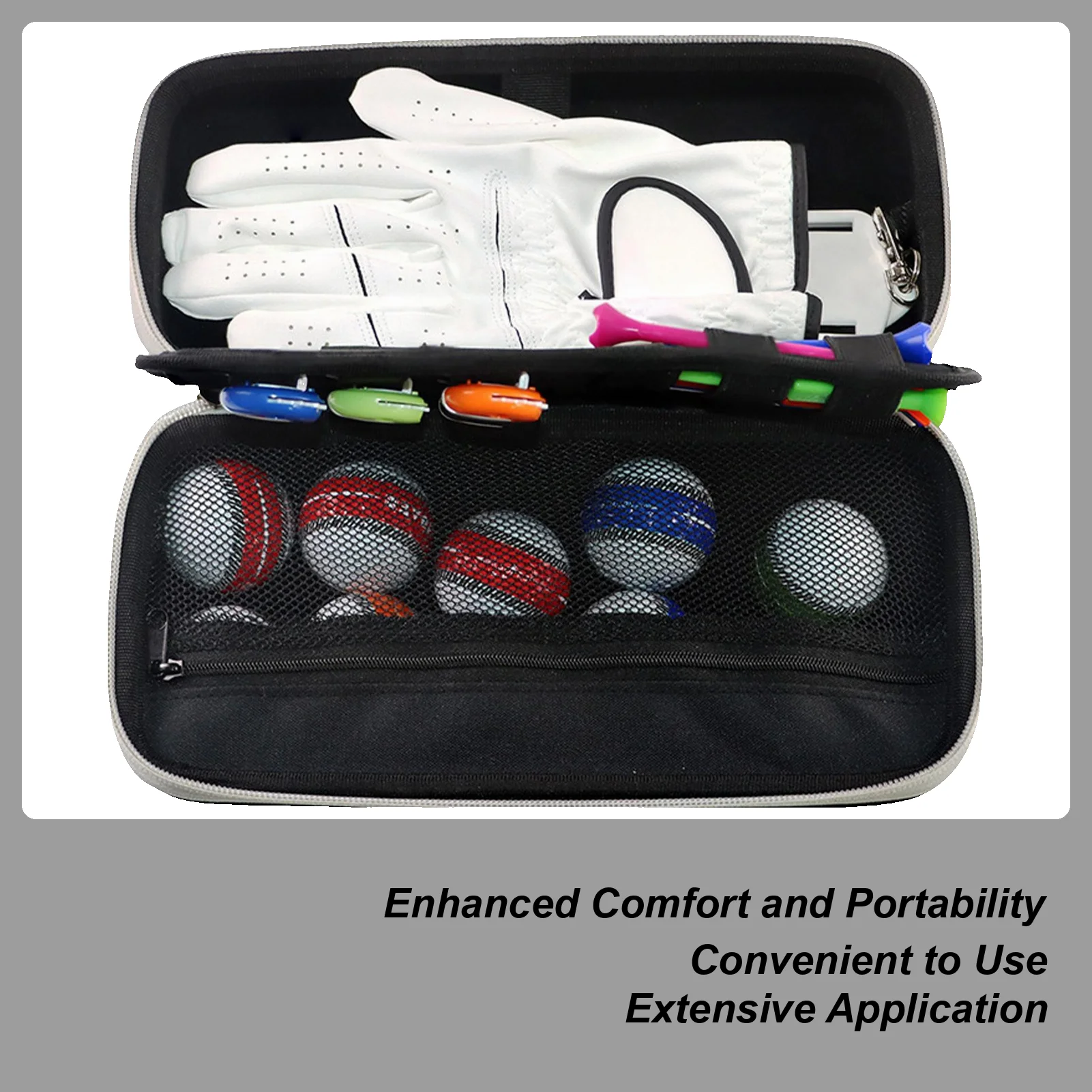 

Golf Glove Case Golfer Organizer Case With Storage Slots Portable Pouch For Divot Tools Tees Ball Markers Sports Accessory Women