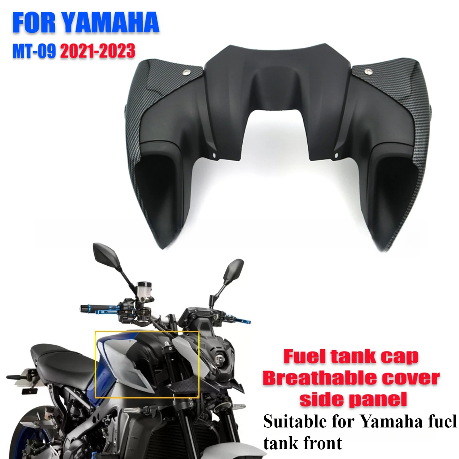 For Yamaha MT-09 2021-2023 Front Body Air Intake Vent Cover Fuel Tank Front Outer Trim Panel Fairing Fit Body Side Cowl