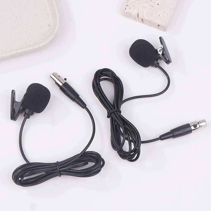 Micrófono de solapa Lavalier profesional para AKG, transmisor Bodypack inalámbrico Sennheiser, Mini XLR de 3 pines bloqueable de 4 pines