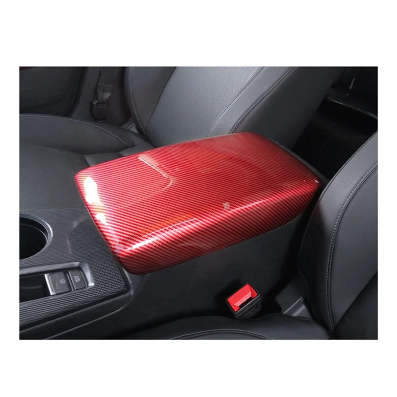 

Carbon Fiber Red Interior Seat Armrest Box Panel Trim Car Central Armrest Box Panel For Honda Civic 11Th 2021-2023 Accessories