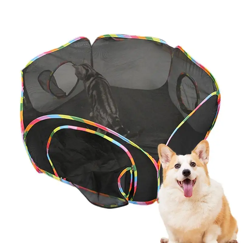 

outdoor cat fence Double zipper door High density mesh breathable cat tent with Portable Storage Bag for indoor outdoor house