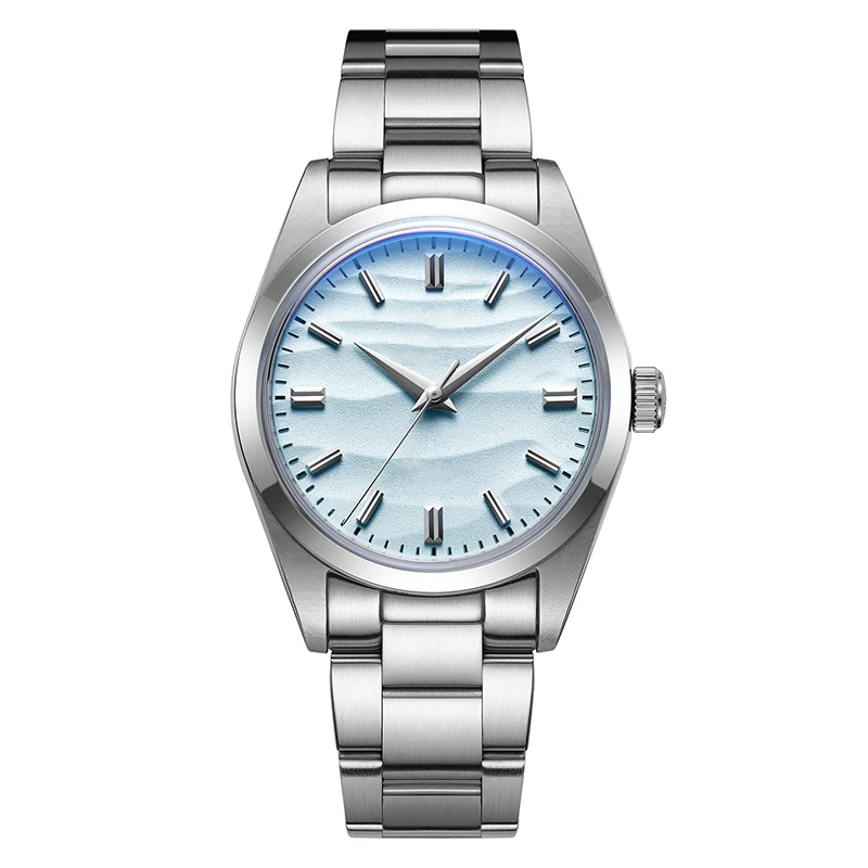 Addiesdive Hot Koop AD2030 Zonder Logo Horloge Roestvrij Staal 100M Waterdichte Quartz Horloges 3D Zand Wijzerplaat Heren Horloge jurk
