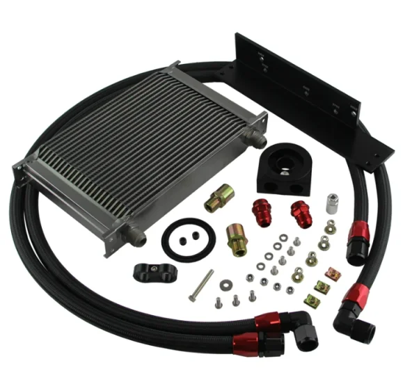 25 Row Bolt on Oil Cooler Kit Fits for Nissan Fairlady 03-08 350Z VQ35 / 2009-2017 370Z VQ37 Black / Silver