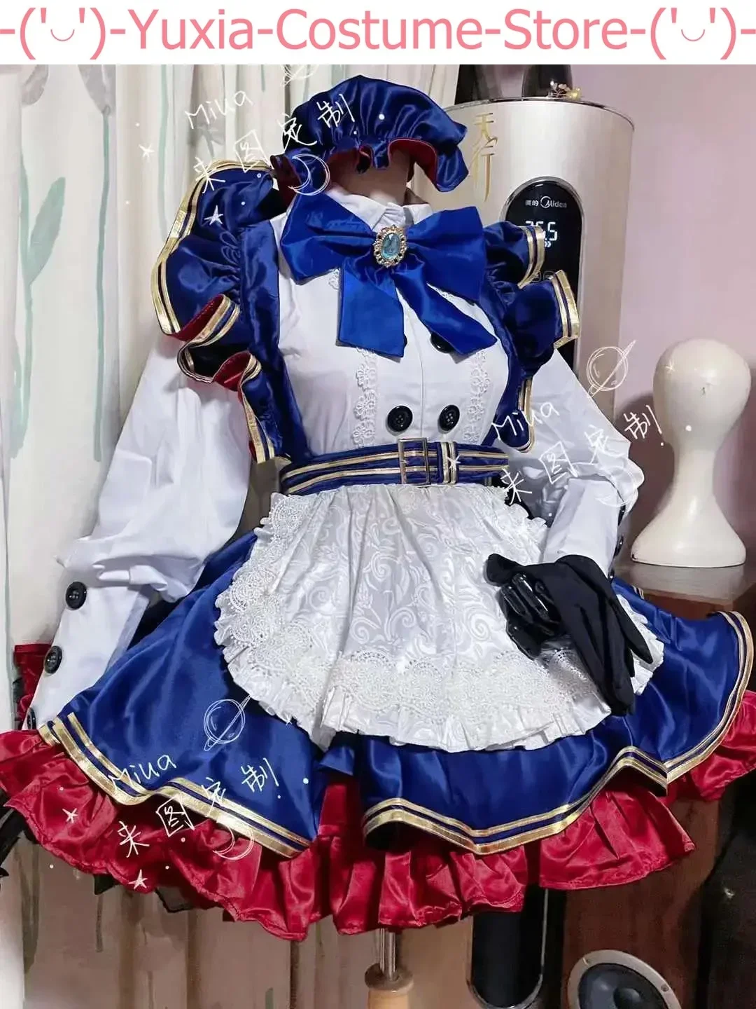 Anime Fate/Grand Order FGO Artoria Pendragon Caster YD Maid Dress Lovely Uniform Cosplay Costume Halloween Party Outfit